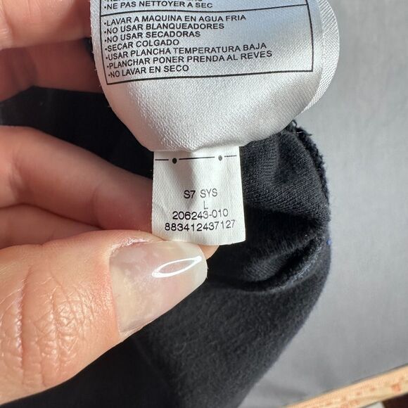 Nike Jacket Girls‎ Large (12-14) Black Left Swoosh Y2K Pocket Athleisure Hooded - Picture 9 of 9